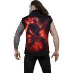 RIFF BURNER - Sleeveless Stone Washed Worker Black