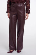 Rino & Pelle Georgina Faux Leather Pants - Chocolate Bean