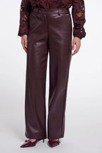 Rino & Pelle Georgina Faux Leather Pants - Chocolate Bean