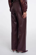 Rino & Pelle Georgina Faux Leather Pants - Chocolate Bean