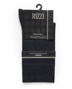 Rizzi Charcoal Gray Pure Cotton Scented Non-Biding Seamless Socks