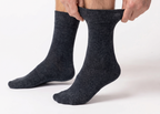 Rizzi Charcoal Gray Pure Cotton Scented Non-Biding Seamless Socks