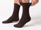 Rizzi Dark Brown Pure Cotton Aloe Vera Infused Non-Biding Seamless Socks