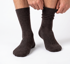 Rizzi Dark Brown Pure Cotton Aloe Vera Infused Non-Biding Seamless Socks