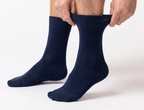 Rizzi Navy Pure Cotton Antimicrobial Protection Non-Biding Seamless Socks
