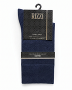 Rizzi Navy Pure Cotton Scented Non-Biding Seamless Socks