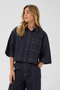 Saint Tropez - Posey Shirt Dark Blue Denim