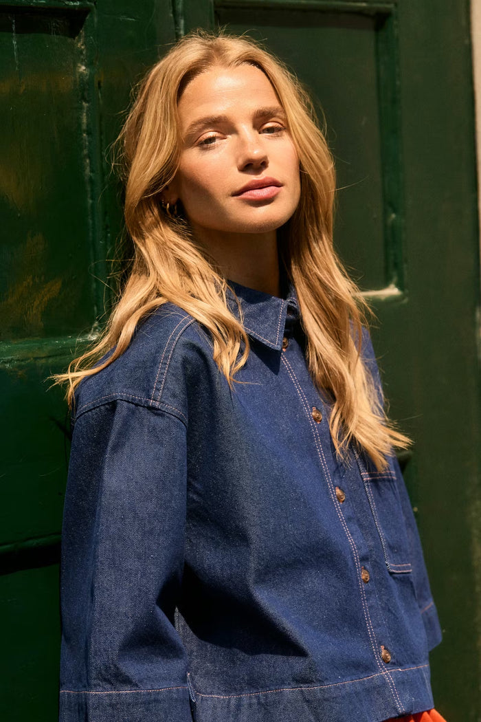 Saint Tropez - Posey Shirt Dark Blue Denim