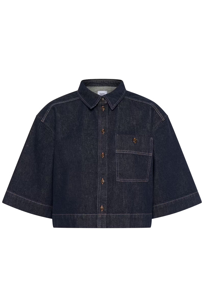 Saint Tropez - Posey Shirt Dark Blue Denim