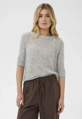 Saint Tropez Sabbara Short Sleeve Pullover - Mist Grey Melange