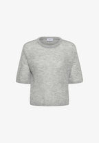 Saint Tropez Sabbara Short Sleeve Pullover - Mist Grey Melange