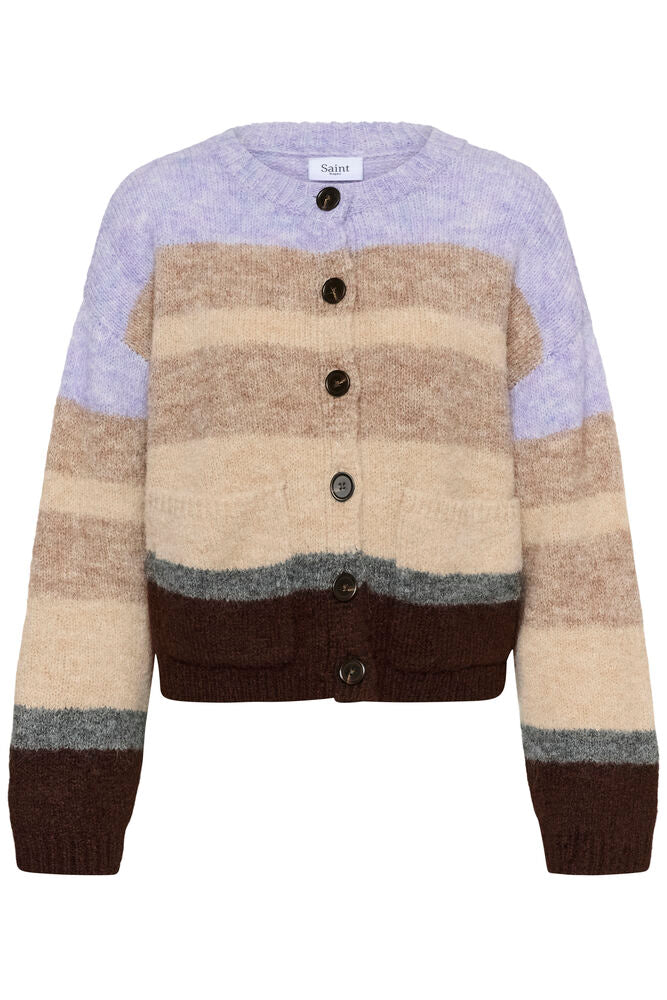 Saint Tropez Seraphina Cardigan - Chocolate Lilac