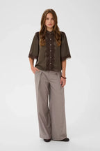 Saint Tropez Teagan Shirt - Chocolate Brown