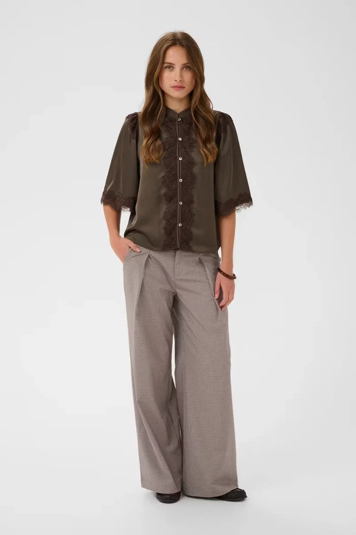 Saint Tropez Teagan Shirt - Chocolate Brown