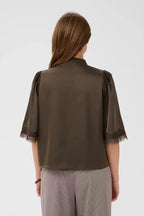 Saint Tropez Teagan Shirt - Chocolate Brown