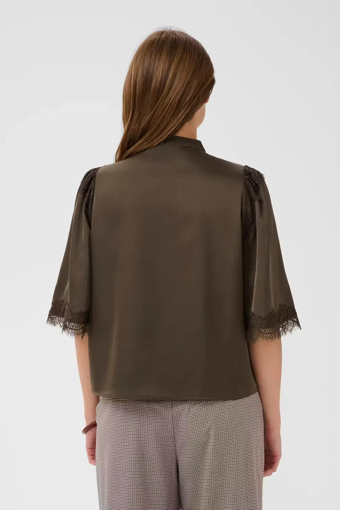 Saint Tropez Teagan Shirt - Chocolate Brown