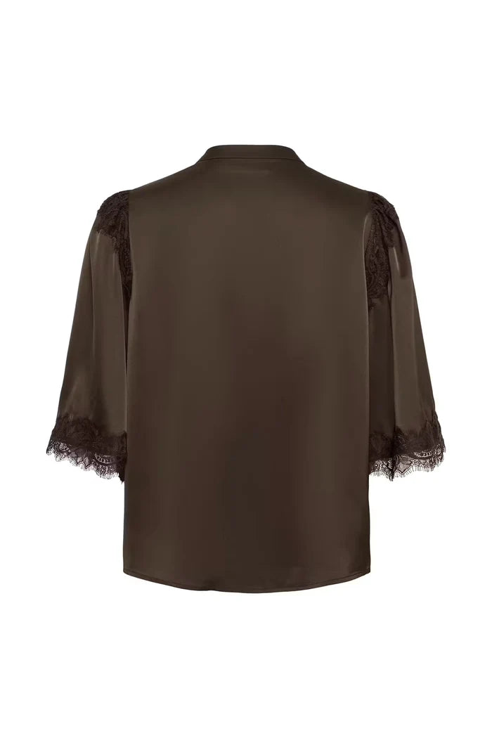 Saint Tropez Teagan Shirt - Chocolate Brown