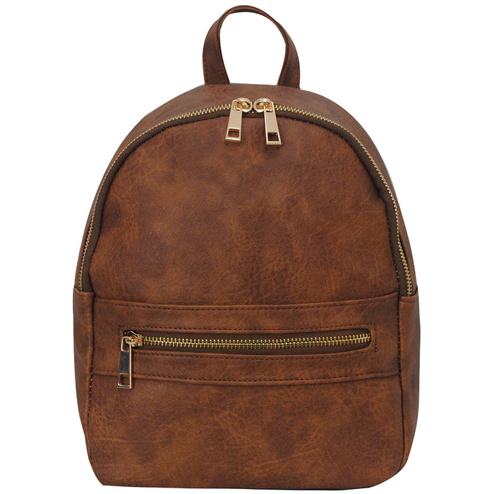 !SALE! Brown NGIL Faux Leather Mini Backpack