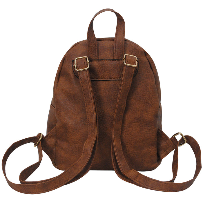 !SALE! Brown NGIL Faux Leather Mini Backpack