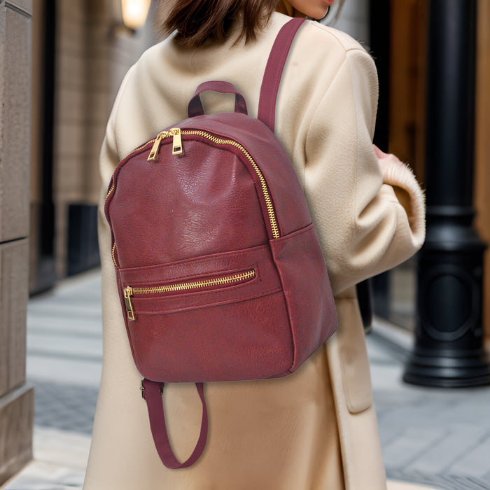 !SALE! Red NGIL Faux Leather Mini Backpack