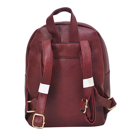 !SALE! Red NGIL Faux Leather Mini Backpack