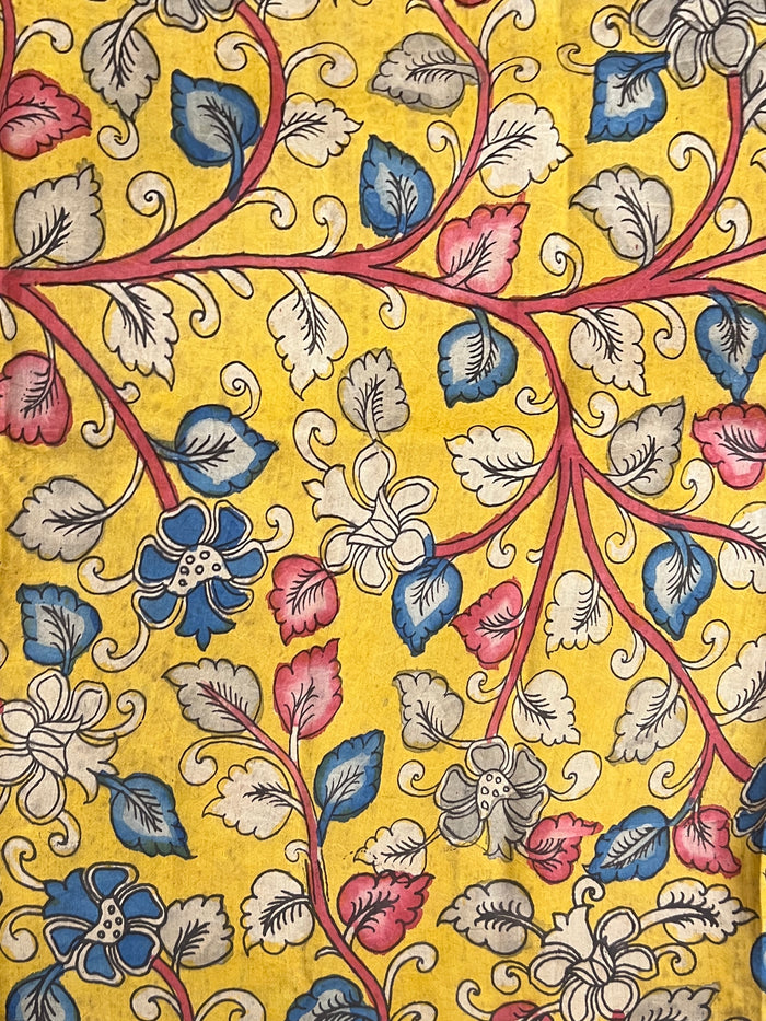 Sameeksha organza kalamkari saree
