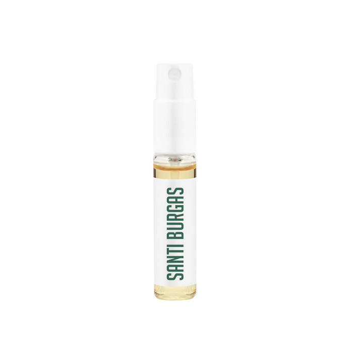 sample de perfume de santi burgas. nicho. artesanal. de autor