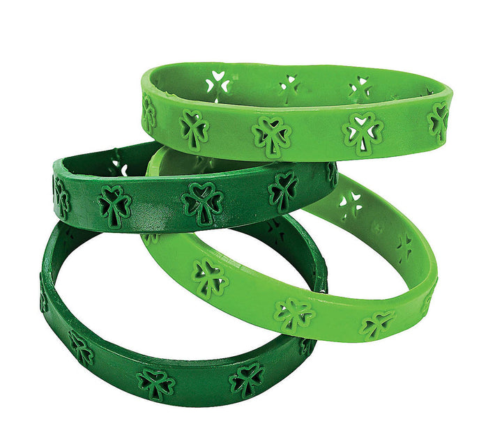 Shamrock Silicone Bracelet, #3334