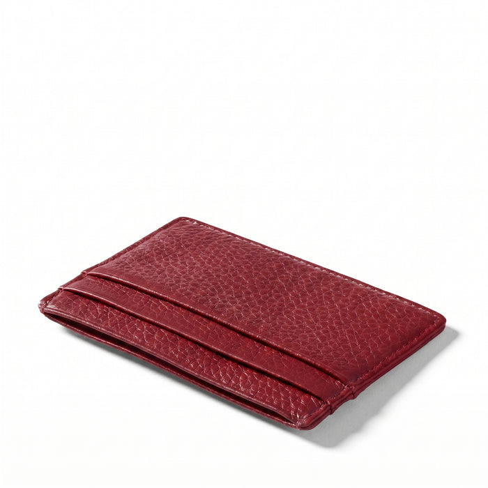 Slim ID Card Case Garnet Red
