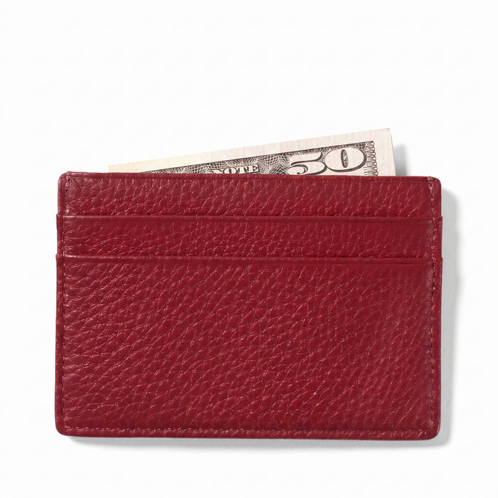 Slim ID Card Case Garnet Red