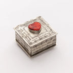 Small Stamped Box Coral Heart
