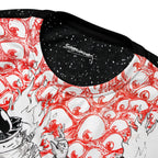 Space is an Ocean Sweatshirt in Cosmic Void & Crimson Ink. OEKO-TEX® 100, REACH Compliant, GRS Certified.