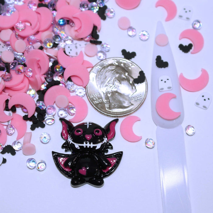 Spookiest Bat On The Block Halloween Clay Sprinkles Bead Mix by GlitterLambs.com