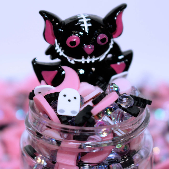 Spookiest Bat On The Block Halloween Clay Sprinkles Bead Mix by GlitterLambs.com