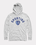 Sporting KC Arch Ash Lightweight T-Shirt Hoodie