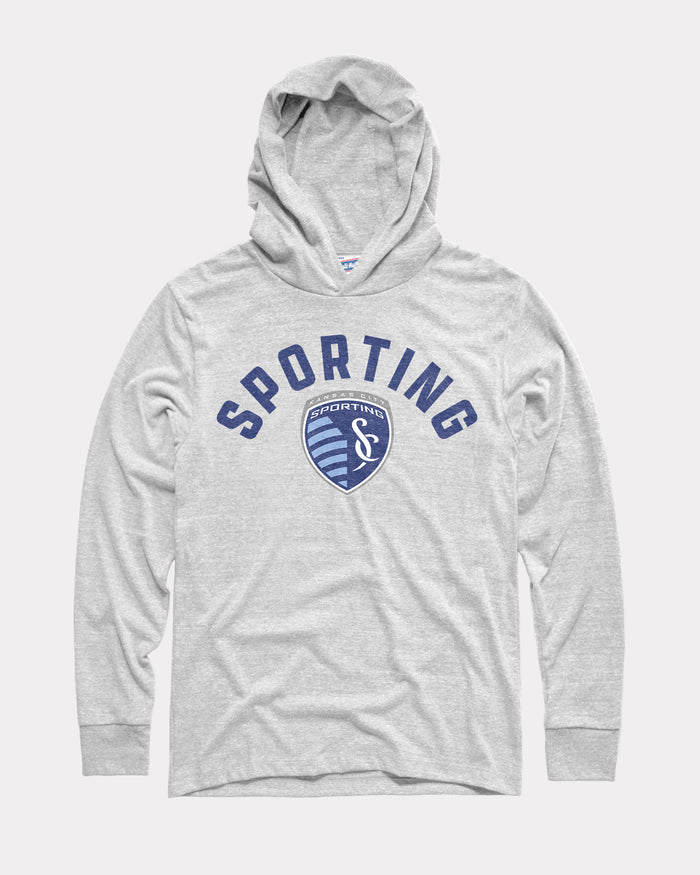 Sporting KC Arch Ash Lightweight T-Shirt Hoodie