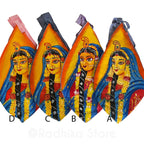 Sri Radhika - Hand Painted  Jute - Bead Bag- Choose Bag