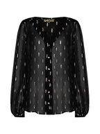 Stardust Betty Blouse - Black Confetti