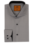 Steven Land Black Micro Check Regular Fit Cutaway Collar Wrinkle & Shrink Free Cotton Dress Shirt