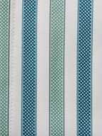 Steven Land Green & Teal Striped Club Collar French Cuff 100% Cotton Wrinkle & Shrink Free Dress Shirt - The Suit Depot