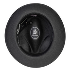 Steven Land Havana Collection Black Woven Straw Fedora Hat