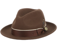 Steven Land Men's Brown Fine Australian Wool Fedora Hat