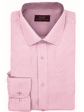 Steven Land Mens Pink Classic Fit 100% Cotton Barrel cuff Dress Shirt