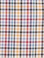 Steven Land Multicolor Plaid Spread Collar Slim Fit Wrinkle & Shrink Free Cotton Dress Shirt
