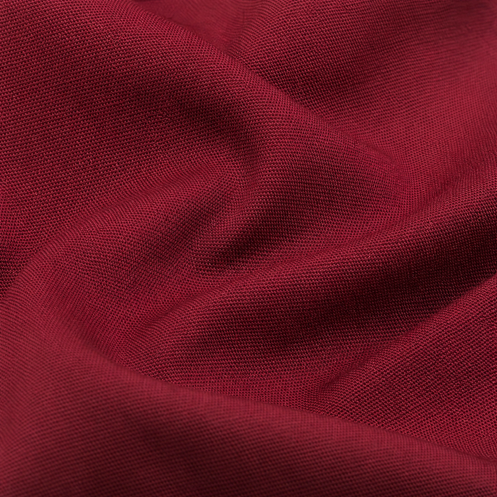 Steven Land Solid Burgundy Contrast Spread Collar Classic Fit French Cuff Cotton Stretch Dress Shirt