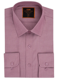 Steven Land Textured Berry Pink Slim Fit Spread Collar Wrinkle Shrink Free Cotton Dress Shirt