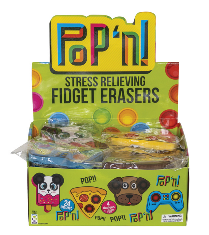 Stress Relieving Fidget Erasers (24 per unit) #71959, A-66