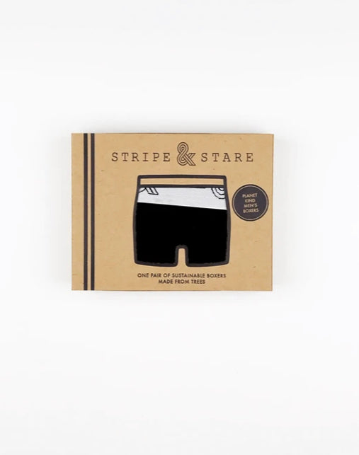 Stripe & Stare Men’s Boxer Briefs Single Pack - Black