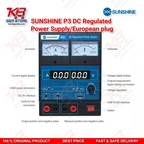 SUNSHINE P3 DC Regulated Power Supply – 5V/8.4V/15V Dual Display (European Plug)