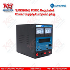SUNSHINE P3 DC Regulated Power Supply – 5V/8.4V/15V Dual Display (European Plug)